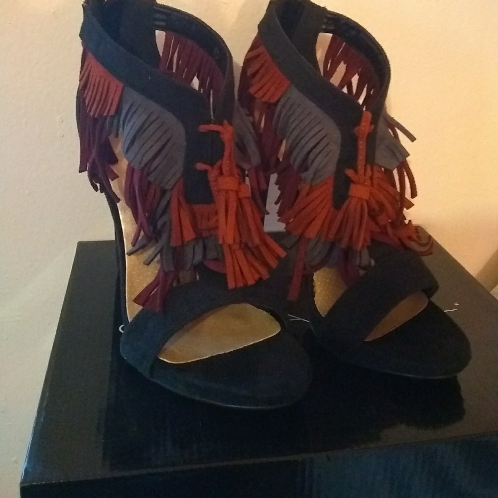 C Label High Heeled Fringe Shoes
